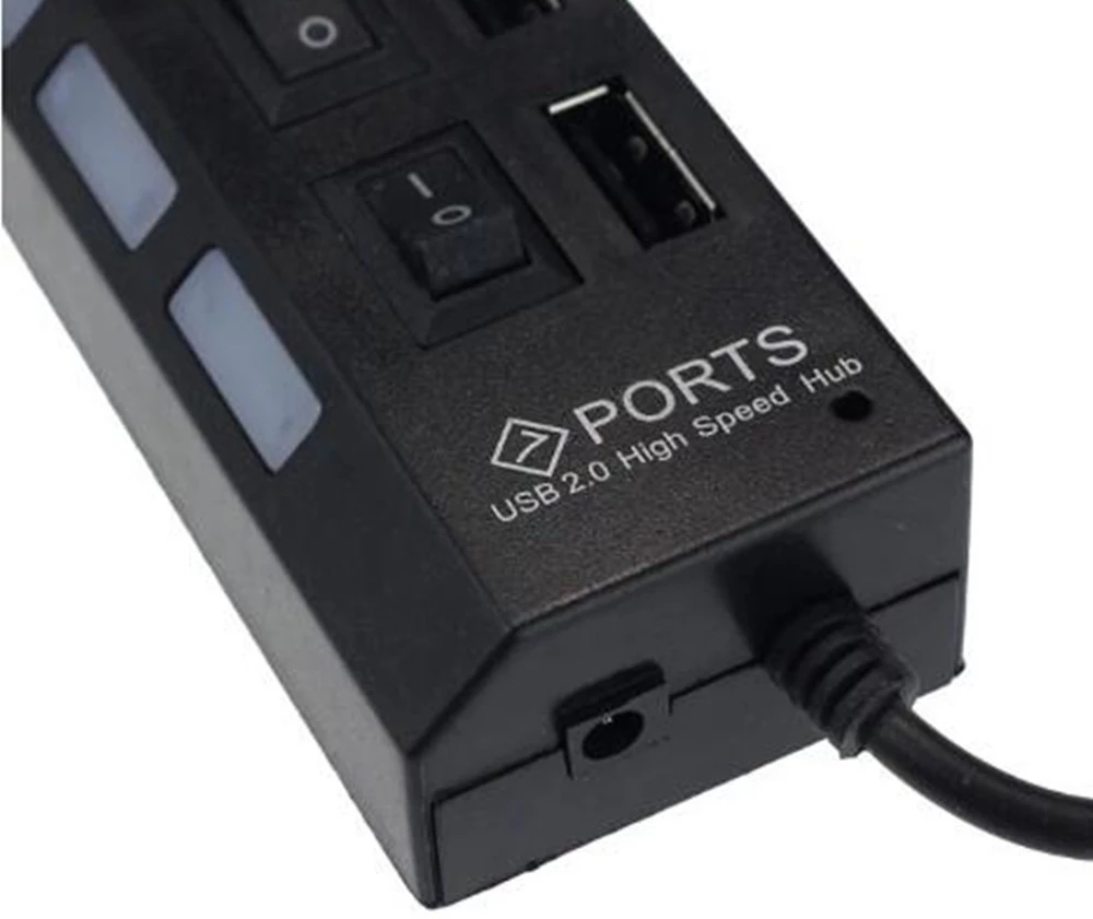 7 Port USB 2.0 Hub Splitter Fo - Home Office Programmer recension och pris