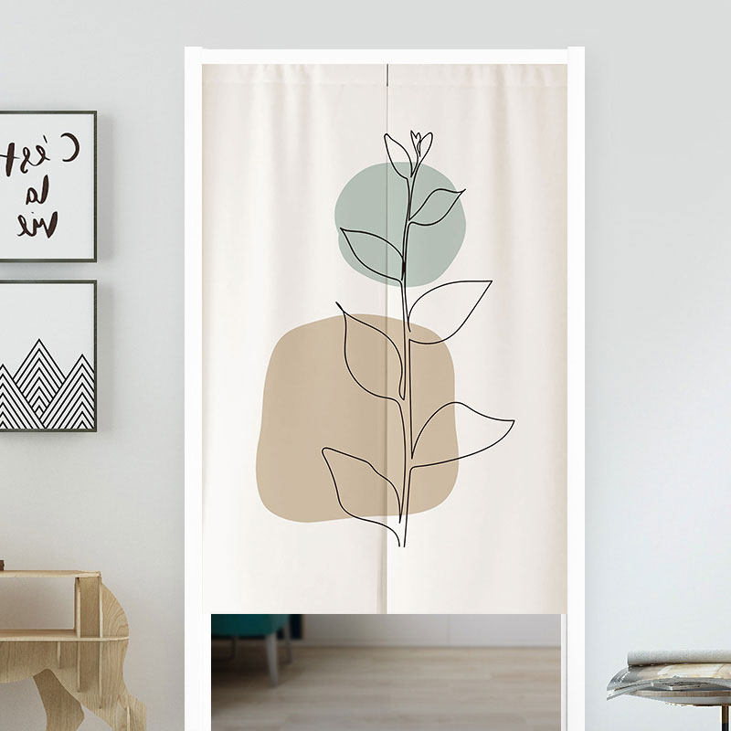 VIKAMA Boho Green Leaf Print N - Home Office Japandi recension och pris