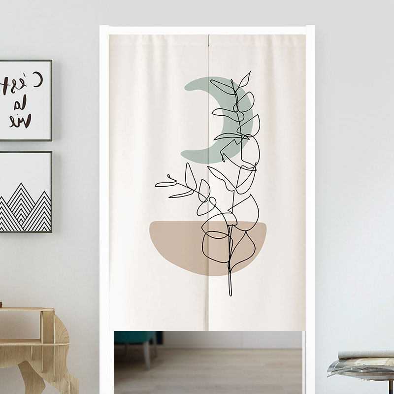 VIKAMA Boho Green Leaf Print N - Home Office Japandi recension och pris