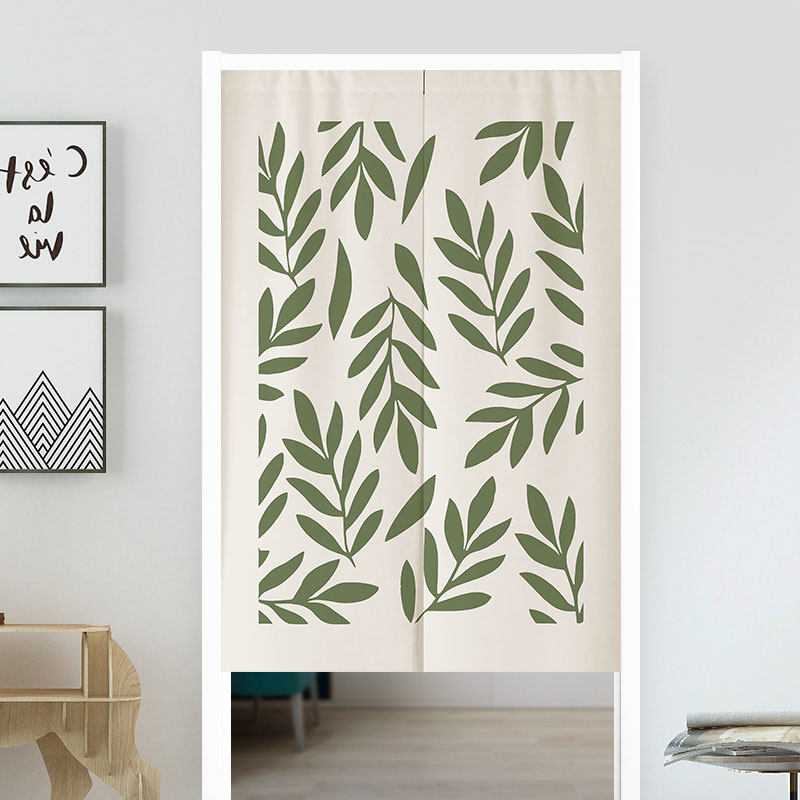 VIKAMA Boho Green Leaf Print N - Home Office Japandi recension och pris