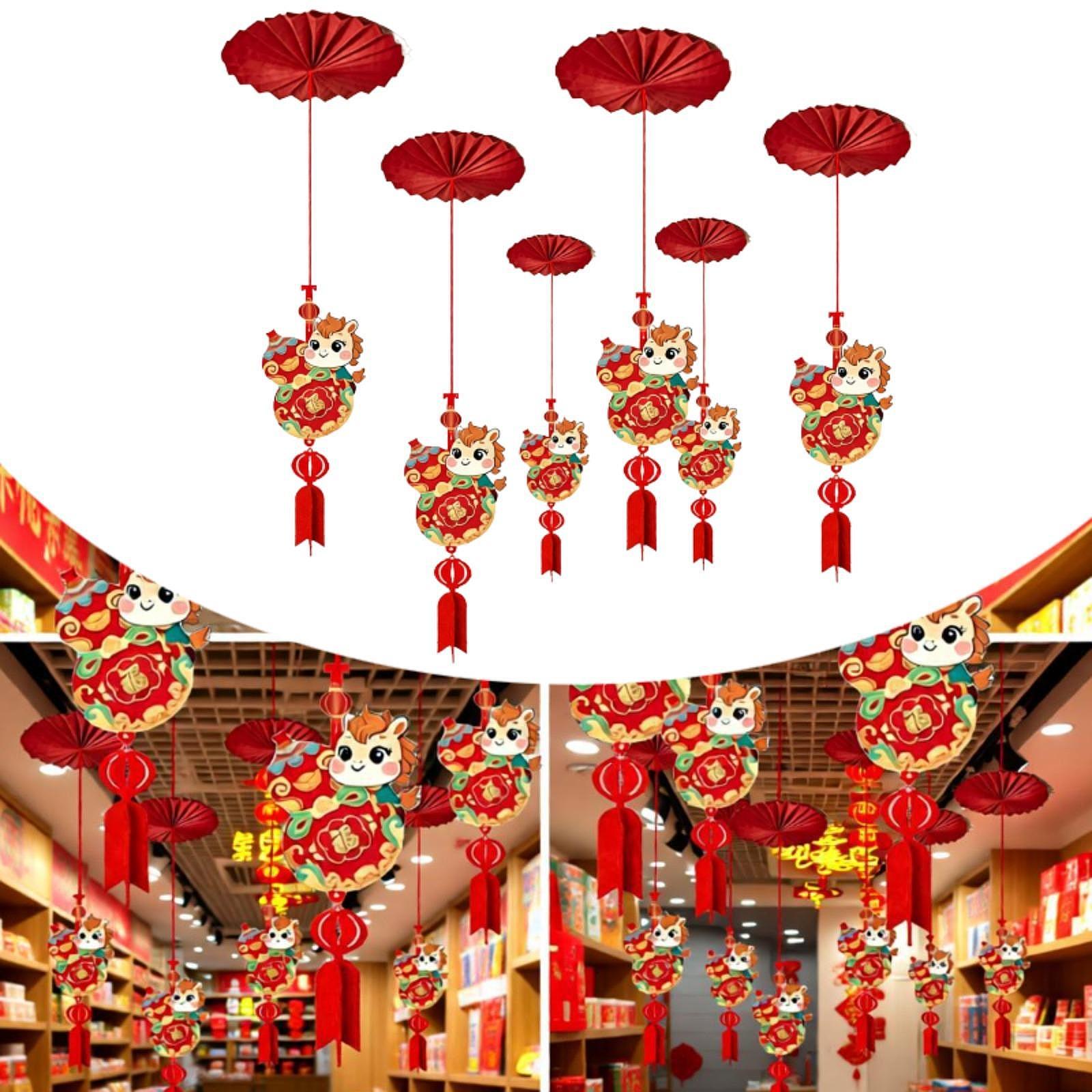 6Pcs Chinese New Year Ceiling  - Home Office Holidays 2026 recension och pris