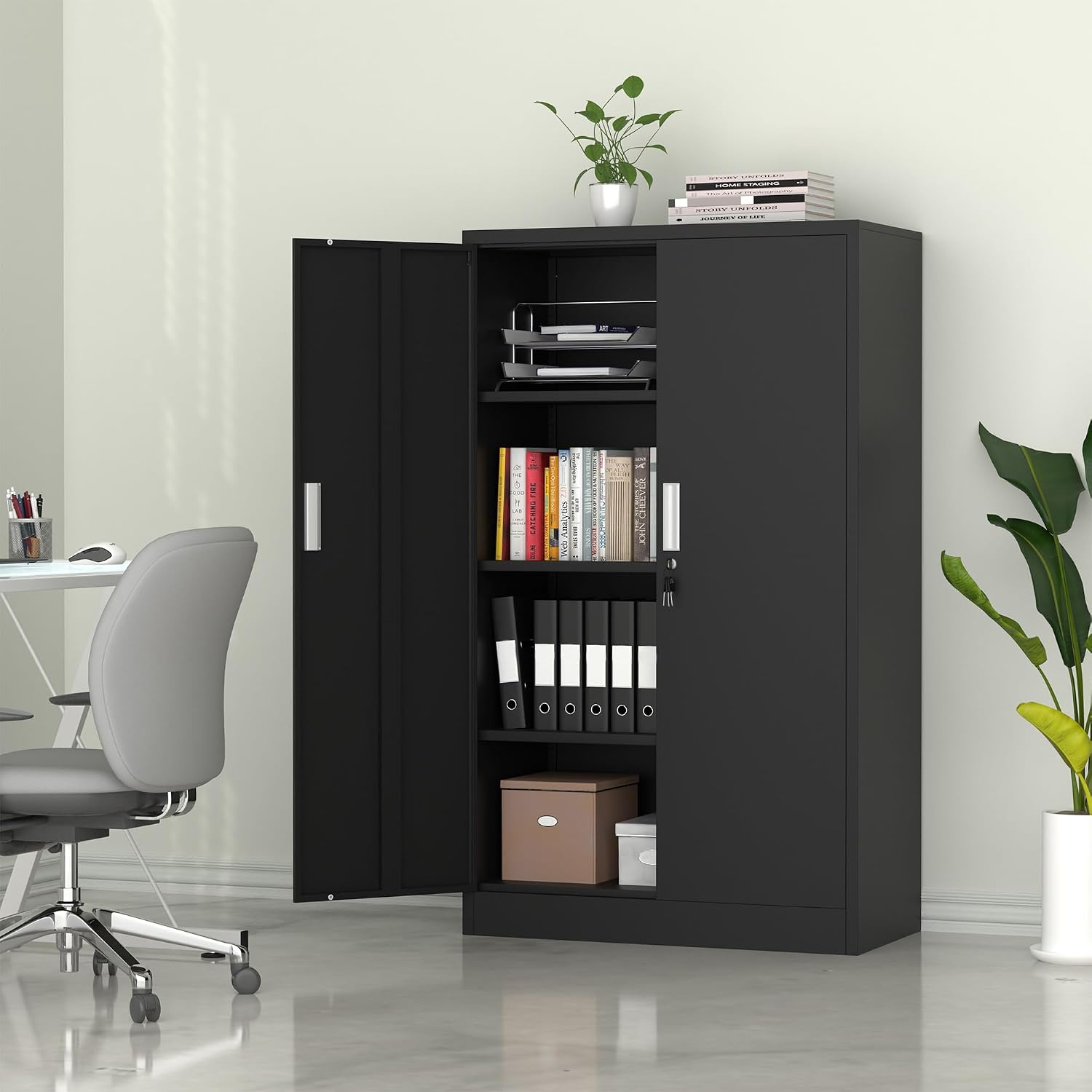 53.5 Inch Tall Metal Lockable  - Home Office Kitchen recension och pris